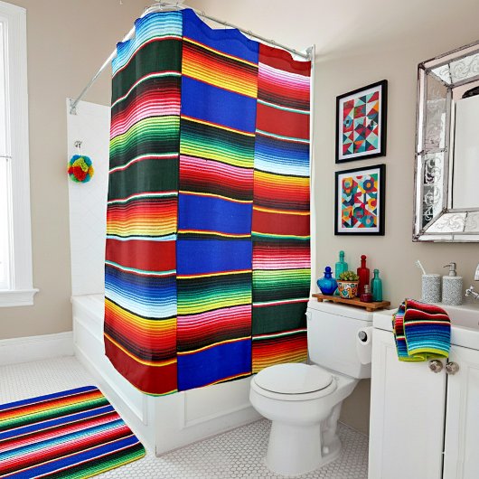 Serape streep douchegordijn