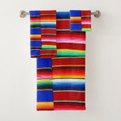 Serape strepen badhanddoek set bad handdoek (Insitu)