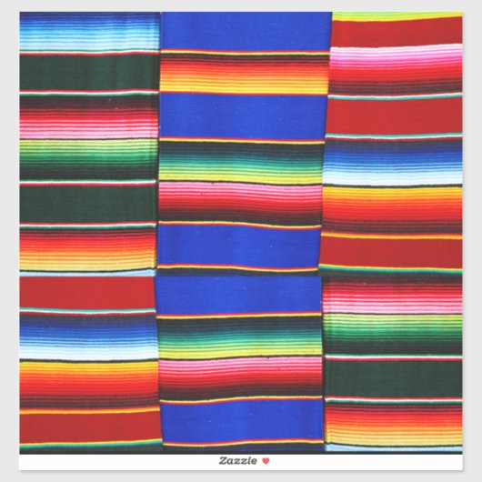 Serape stripe op maat sticker (Vel)