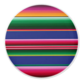 Serape Stripes Coco Mexicaanse Vette Kleuren Keramische Knop