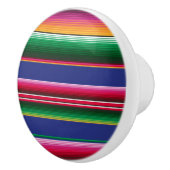 Serape Stripes Coco Mexicaanse Vette Kleuren Keramische Knop (Rechts)