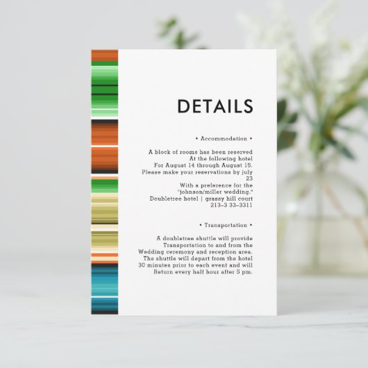 Serape Summer | Details Informatiekaartje (Staand voorkant)