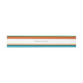 Serape Summer | Laterale strepen bruiloft Uitnodigingen Wikkel (Vlak)