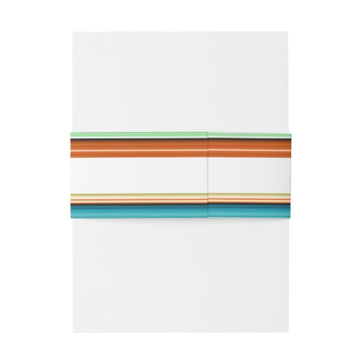 Serape Summer | Laterale strepen bruiloft Uitnodigingen Wikkel (Achterkant Voorbeeld)