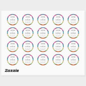 Serape Summer | Minimale bruiloft Ronde Sticker (Vel)
