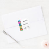Serape Summer Stripes | huwelijksuitnodiging Vierkante Sticker (Envelop)