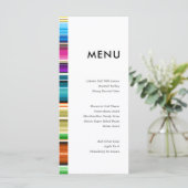 Serape Summer Stripes | Trouwmenu Menu (Staand voorkant)