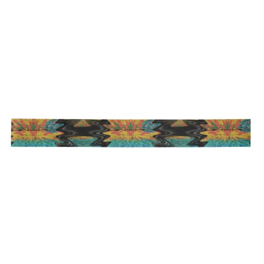 Serape Tribal Southwest Red Pattern Satijnen Lint (Voorkant)