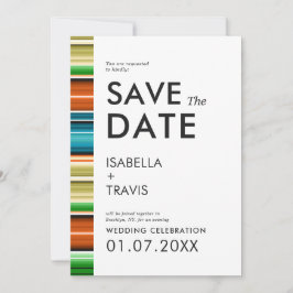 Serape Zomer Strepen | Foto Save the Date Kaart