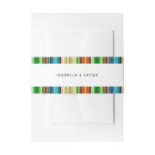 Serape zomer verticale strepen | Bruiloft Uitnodigingen Wikkel (Voorkant Voorbeeld)