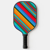 Serapeontwerp in Blauwgroen rood-groen blauw Pickleball Paddle (Voorkant)