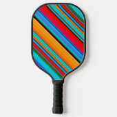 Serapeontwerp in Blauwgroen rood-groen blauw Pickleball Paddle (Achterkant)
