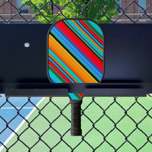 Serapeontwerp in Blauwgroen rood-groen blauw Pickleball Paddle