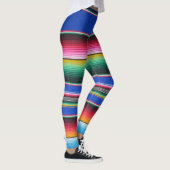 Serapepatroon leggings vet Lapis blue stripe (Rechts)