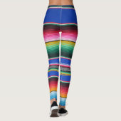 Serapepatroon leggings vet Lapis blue stripe (Achterkant)