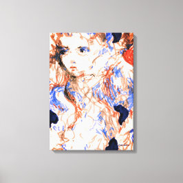 Seraph Angel Mythical Creatineknopen Tekening Canvas Afdruk