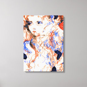 Seraph Angel Mythical Creatineknopen Tekening Canvas Afdruk