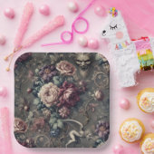 Seraph Hunting – Gothic Floral Design Papieren Bordje (Feest)