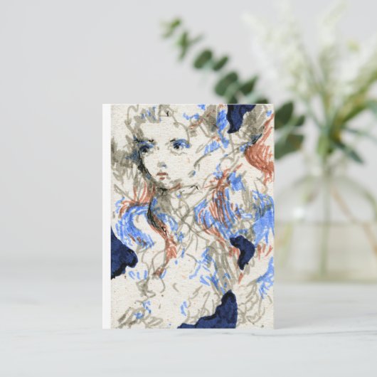 Seraph Ink Pen Tekening Briefkaart (Staand voorkant)