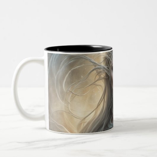 Seraphim 080 tweekleurige koffiemok (Links)