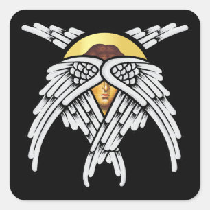 Seraphim Angel Silver Vierkante Sticker
