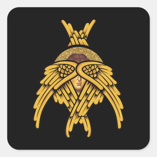 Seraphim Angel Vierkante Sticker (Voorkant)