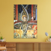 Seraphim die de lippen van Isaiah zuivert Canvas Afdruk (Insitu (Woonkamer))