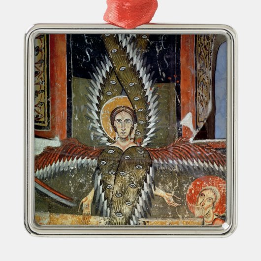 Seraphim die de lippen van Isaiah zuivert Metalen Ornament (Voorkant)