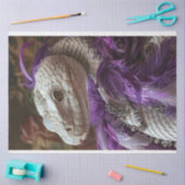 Seraphina de witte slang Boa Feather Decoupage Tissuepapier (Craft)