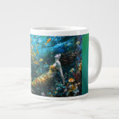 "Seraphina" - Mooie mystieke zeemeermin Grote Koffiekop (Voorkant rechts)