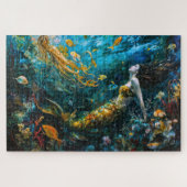 "Seraphina" - Mooie mystieke zeemeermin Legpuzzel (Horizontaal)