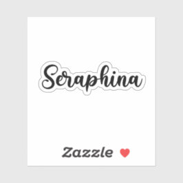 Seraphina Naam - Handgeschreven kalligrafie Sticker