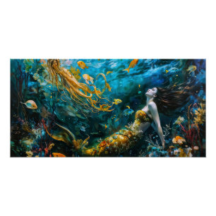 “Seraphina” – Prachtige mystieke zeemeermin Perfect Poster