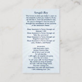 Serapis Bey Chohan van de vierde straal Contactkaartje (Achterkant)