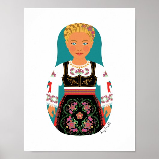 Serb Blonde Matryoshka Poster (Voorkant)