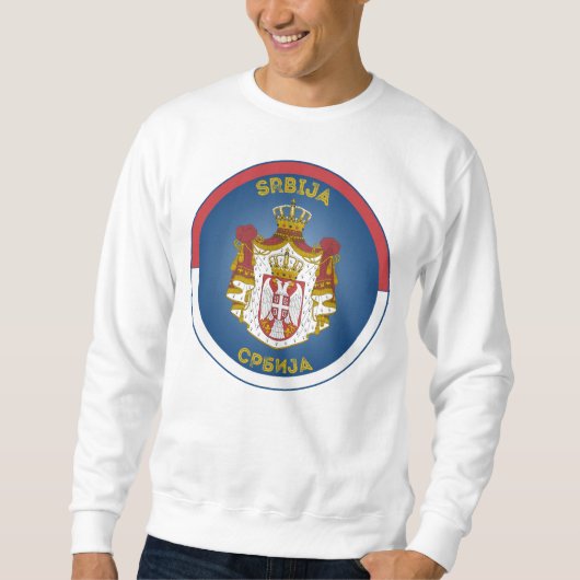 Serbia Coat of Arms Circle Shape Trui (Voorkant)