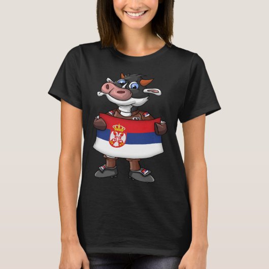 Serbia Cow Fan T-shirt (Voorkant)