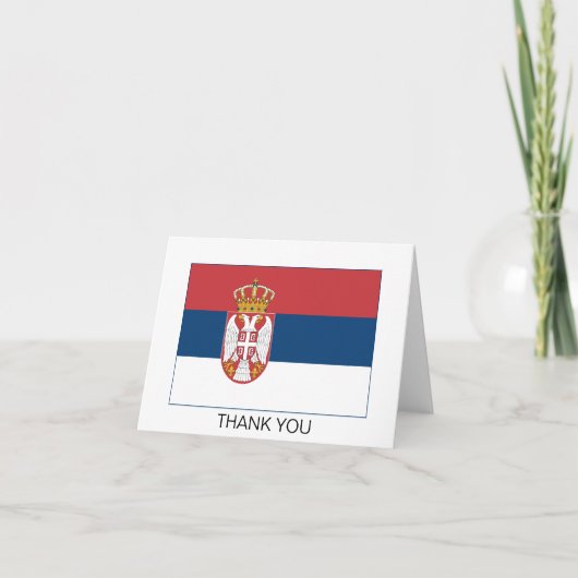 Serbia Flag Bedankkaart (Voorkant)