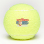 Serbia flag brush stroke, national flag tennisballen (Voorkant)