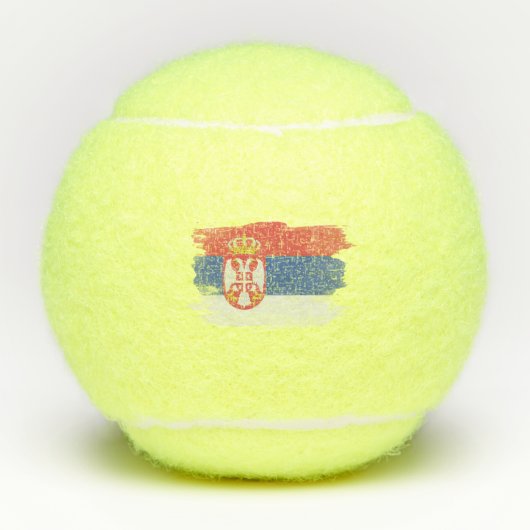 Serbia flag brush stroke, national flag tennisballen (Voorkant)