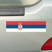 Serbia Flag Bumpersticker (Op auto)