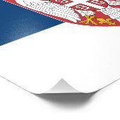 Serbia Flag Foto Afdruk (Hoek)