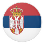 Serbia Flag Keramische Knop (Voorkant)