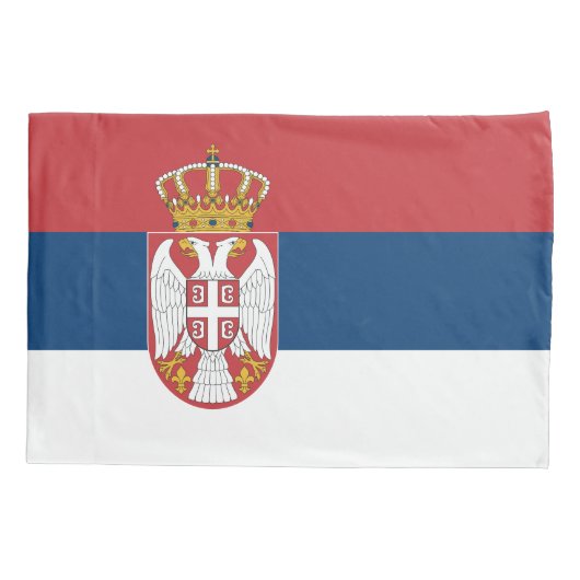 Serbia Flag Kussensloop (Achterkant)