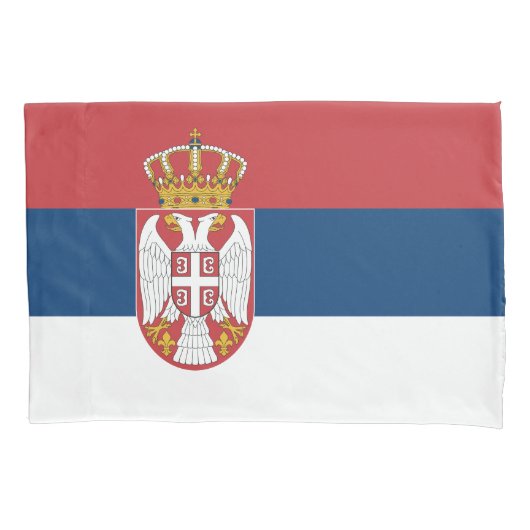 Serbia Flag Kussensloop (Voorkant)