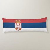 Serbia Flag Lichaamskussen (Achterkant)
