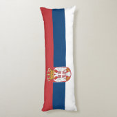 Serbia Flag Lichaamskussen (Achterkant (Verticaal))