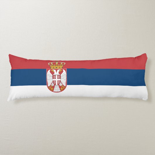 Serbia Flag Lichaamskussen (Voorkant)