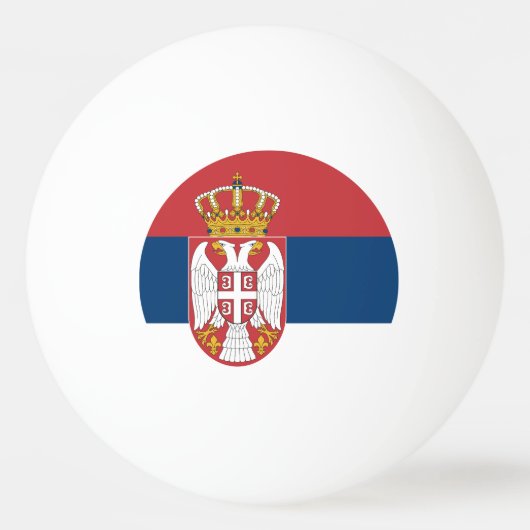 Serbia Flag Pingpongbal (Achterkant)
