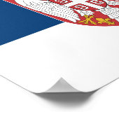 Serbia Flag Poster (Hoek)